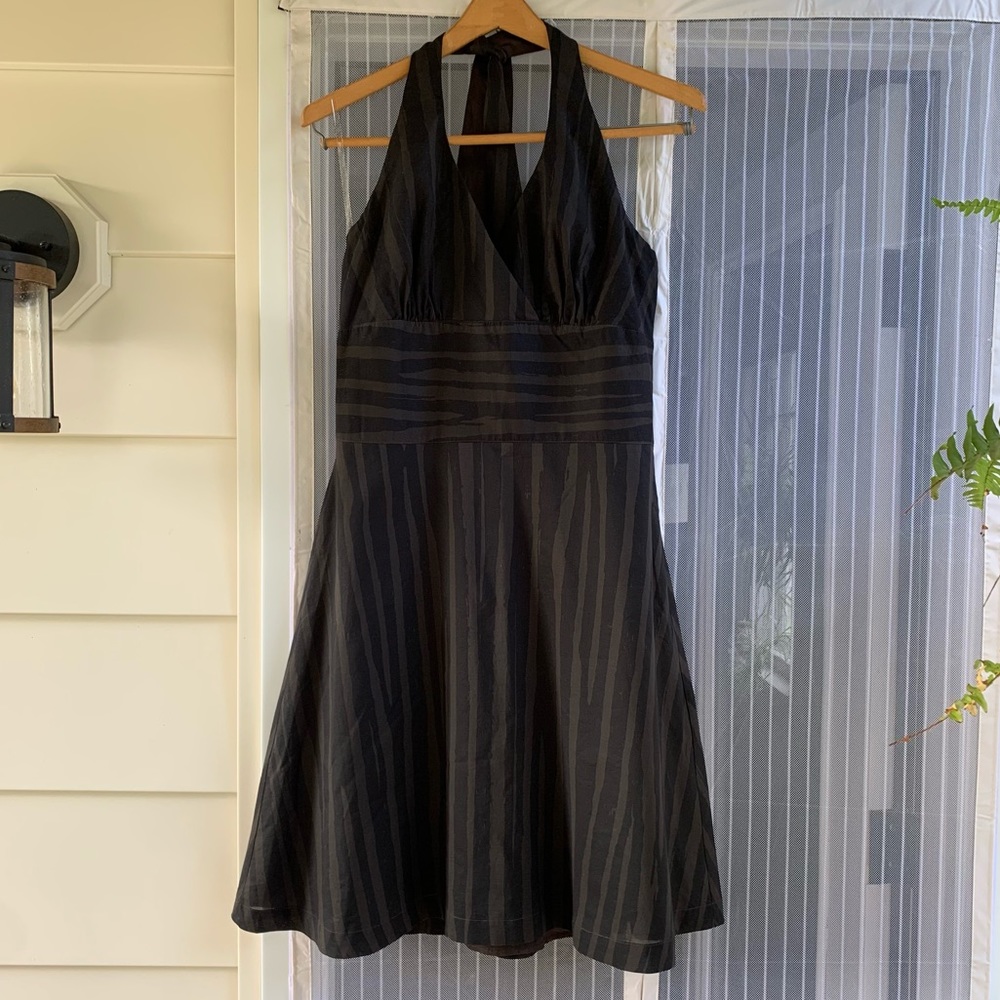 Rogan for Target brown zebra halter dress
